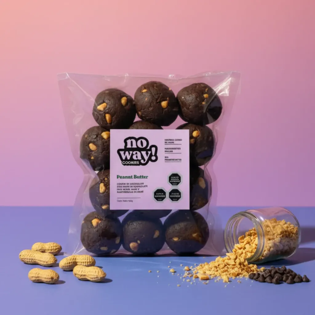 12 Cookies Peanut Butter rellenas para hornear x 80g